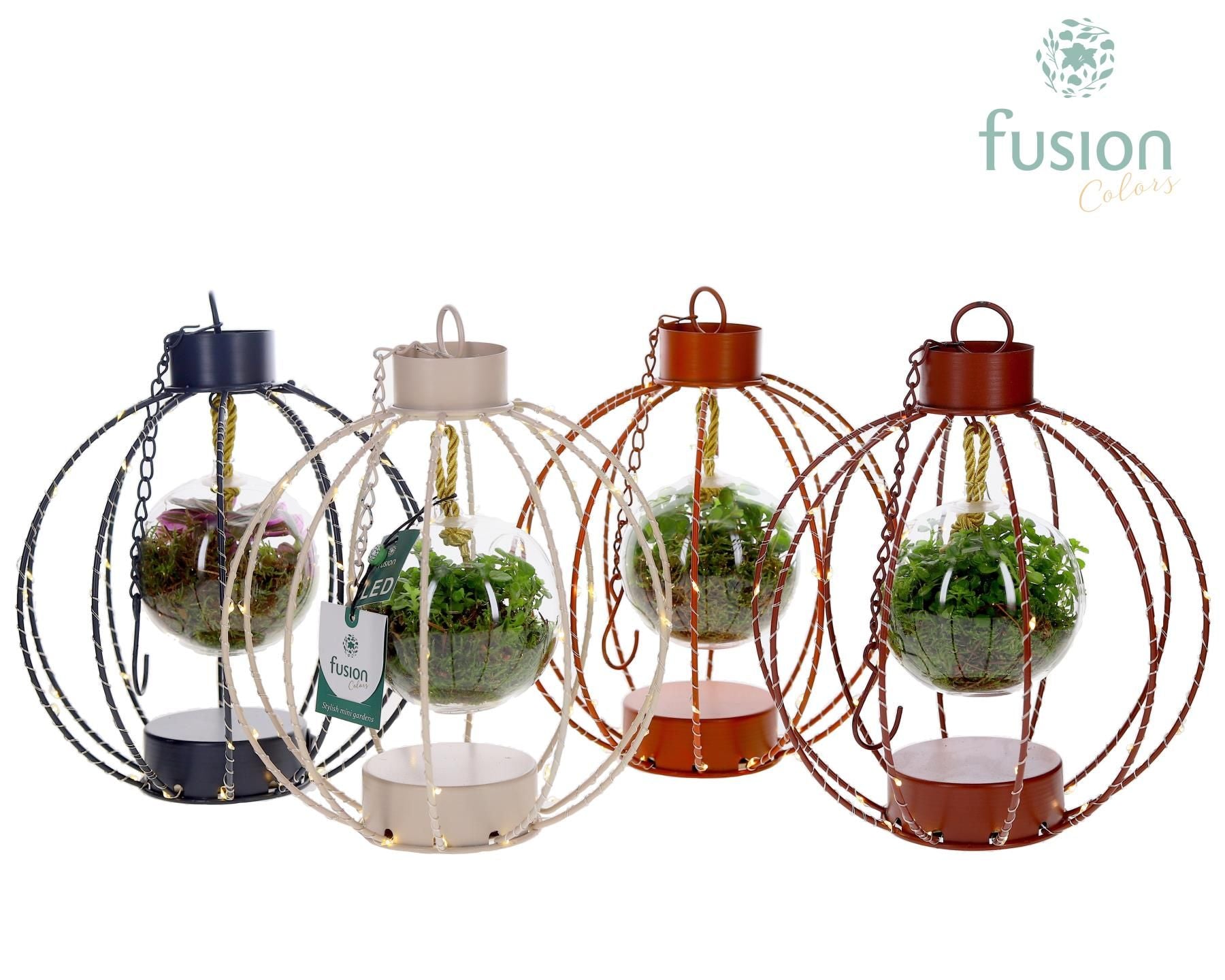 FC-24.1862FDH Lichtbol metaal LED met groene plant